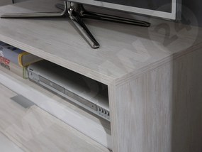 TV skrinka Verdek RTV1SZ VD09, Farby: dub monastery / dub monastery + čierny lesk