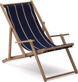 Modré drevené záhradné ležadlo Vilara – Kave Home