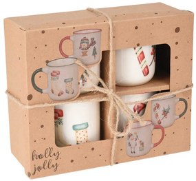 Porcelánový hrnček Christmas1 200ml sada 4ks