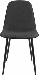 Sada 4 ks jedálenských stoličiek Maryam látka - tmavosivá