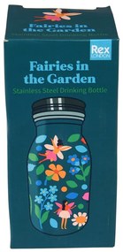 Modrá detská fľaša z nehrdzavejúcej ocele 250 ml Fairies in the Garden – Rex London