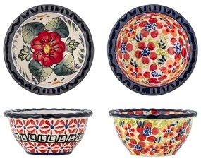 Červené servírovacie misky v súprave 2 ks z kameniny 95 ml Florist – Bloomingville