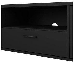 Čierny TV stolík 177x38 cm Media – Tvilum