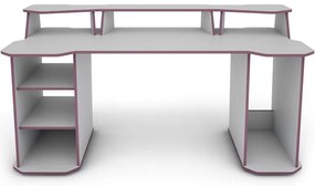 Písací stôl Matrix 4 bílá/fialový