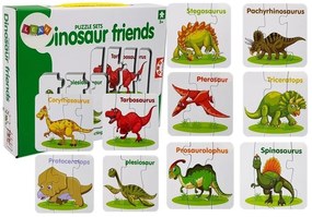LEAN TOYS Edukačné puzzle dinosaury