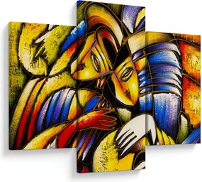 Obraz - Olejomaľba, milenci (90x60 cm)