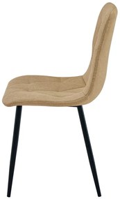 Set dvoch jedálenských stoličiek LIBRA hnedé / čierne nohy (2 ks)