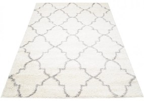 Kusový koberec shaggy Papua krémový 200x290cm