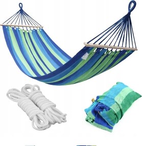 Hojdacia sieť Hamaka 260 x 150 cm zeleno-modrá