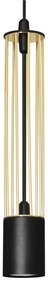 LED Luster na lanku BARS 3xGU10/4,8W/230V zlatá/čierna