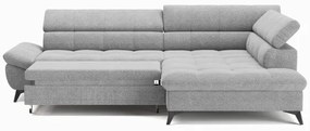 Rozkladacia rohová sedacia súprava do L MARANO pravá sivá