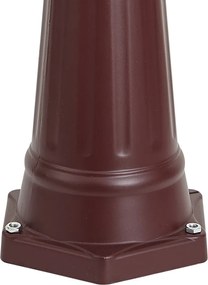 Klasická vonkajšia lampa tmavočervená 220 cm 3-svetlá IP44 - Havana