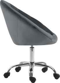 Pracovná stolička London zamat - tmavosivá