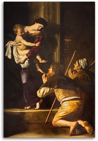 Gario Obraz na plátne Michelangelo Merisi da Caravaggio, Madona loretánska a pútnici, Rím Rozmery: 60 x 90 cm