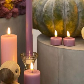DeluxeHomeart Čajová LED sviečka Light Purple – set 2 ks