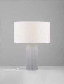 LED sivo-biela stolná lampa Ammos