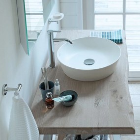 DURAVIT Cape Cod okrúhle umývadlo na dosku bez otvoru, bez prepadu, priemer 430 mm, biela matná, 2328433200