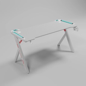 Herný stôl s podsvietením BG03 biely 140 cm