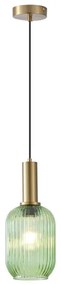 Luster na lanku 1xE27/15W/230V zelená pr. 13 cm
