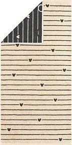 XXXLutz UTERÁK NA RUKY, 50/100 cm, čierna, béžová Cawoe - Kúpeľňový textil - 003367044630