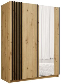 Skriňa Bayadero 10 III artisan/čierna lamely