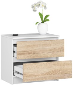 Komoda Liv 60 cm biela/dub sonoma