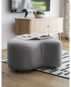 Sivý taburet z textílie buklé Miuf – Miuform