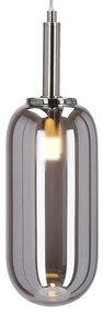 Antracitové LED závesné svietidlo so skleneným tienidlom ø 13 cm Fiuggi – Candellux Lighting