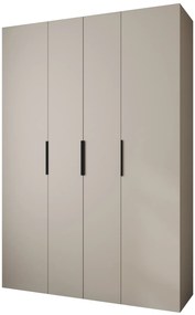 Šatníková skriňa 180 cm Carmela 50-4 (kašmír + čierna). Akcia -20%. Vlastná spoľahlivá doprava až k Vám domov. 1126843