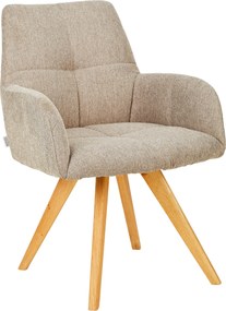 XXXLutz STOLIČKA S PODRÚČKAMI, tkaná textília, taupe Linea Natura - Stoličky - 002315000801
