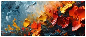Obraz - Abstraktná maľba kvetov III. (120x50 cm)