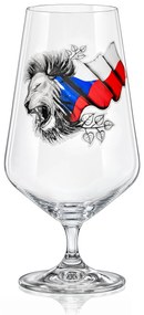 Crystalex poháre na pivo Czech In vlajka 540ml 1KS