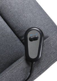 TV kreslo MODO PLUS s elektrickým polohovaním — látka, sivá, nosnosť 130 kg