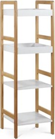 Regál Autronic 30x100 cm biely bambus DR-013-4
