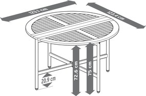 Výklopný stolík »Elin«