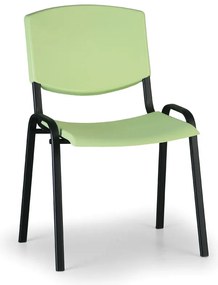 Konferenčná stolička Design - čierne nohy, zelená