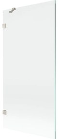 Mexen, Mexen Lunar 1-krídlová vaňová zástena 90 x 150 cm, transparentná, brúsený nikel - 897-090-000-97-00