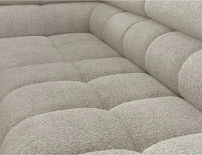 Krémovobiela rozkladacia/s úložným priestorom rohová pohovka z textílie buklé (ľavý roh/do L) Ferucce – ELTAP