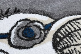 Dywany Łuszczów, Detský kusový koberec Petit Elephant stars grey kruh, 160x160 (priemer) kruh, šedá, detská izba