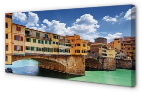 Obraz na plátne Italy River Mosty budovy 140x70 cm