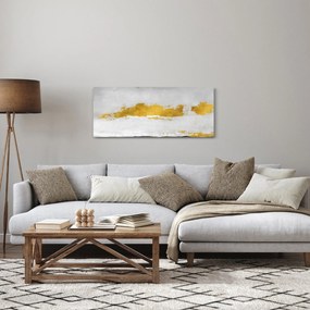 Obraz - Zlaté a šedé ťahy (120x50 cm)