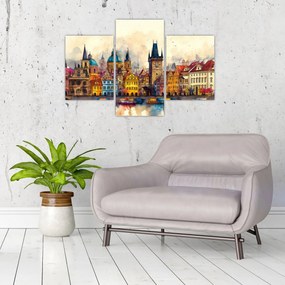 Obraz - Jeseň v maľovanom meste (90x60 cm)