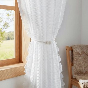 ZÁCLONA NA PÁSKE AGNESS 140X270 CM BIELA