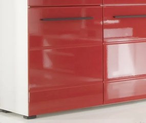 Komoda Cancan 3, dub sonoma/lesklá biela