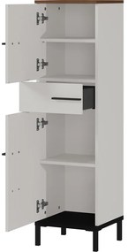 Svetlosivá kúpeľňová skrinka v dekore orecha 34x123 cm Yonkers - Germania