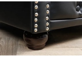 Kreslo 41448 Chesterfield Antique Čierna  - Komfort-nábytok