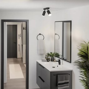 Brilagi - Kúpeľňové bodové svietidlo SELE 2xGU10/30W/230V IP44 čierna