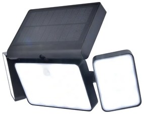 LUTEC Vonkajšie nástenné solárne LED inteligentné svetlo so senzorom TUDA, 7,4 W, teplá biela-studená biel