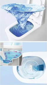 Laveo Nida Cycleon 2.0, závesná WC misa s toaletným sedadlom z duroplastu, Vortex splachovanie, biela lesklá, LAV-VMN_609S