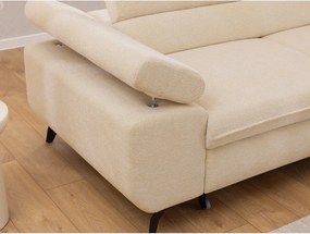 Krémová ženilková rohová pohovka (pravý roh/do L) Marbeya – Ropez